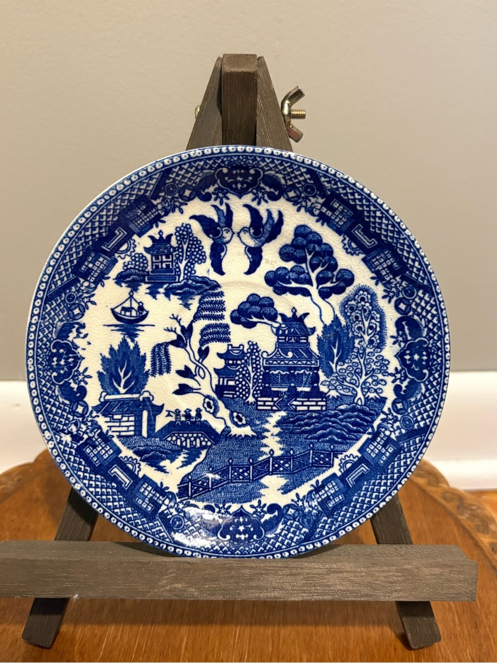 Vintage Blue Willow 6” Plate / Saucer